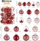 Christmas Ball Ornaments Shatterproof Clear (Red) - 10.31 x 6.77 x 6.54 inches